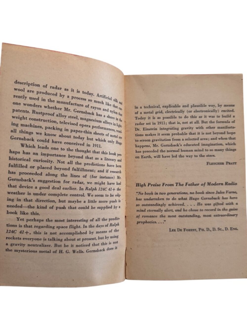 Hugo Gernsbacks Ralph 124C 41+ PB 1958 Crest Reprint Foreword Fletcher Pratt Vtg - Picture 8 of 16